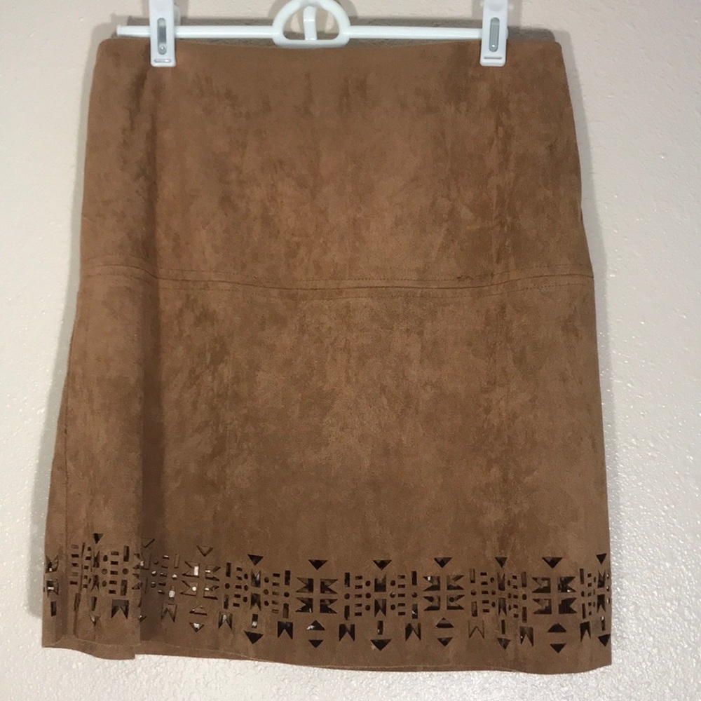 Suede skirt